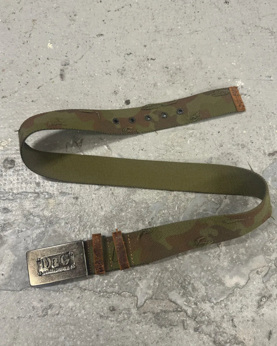 2000s Dolce & Gabbana Military Camo Belt (OS) 3