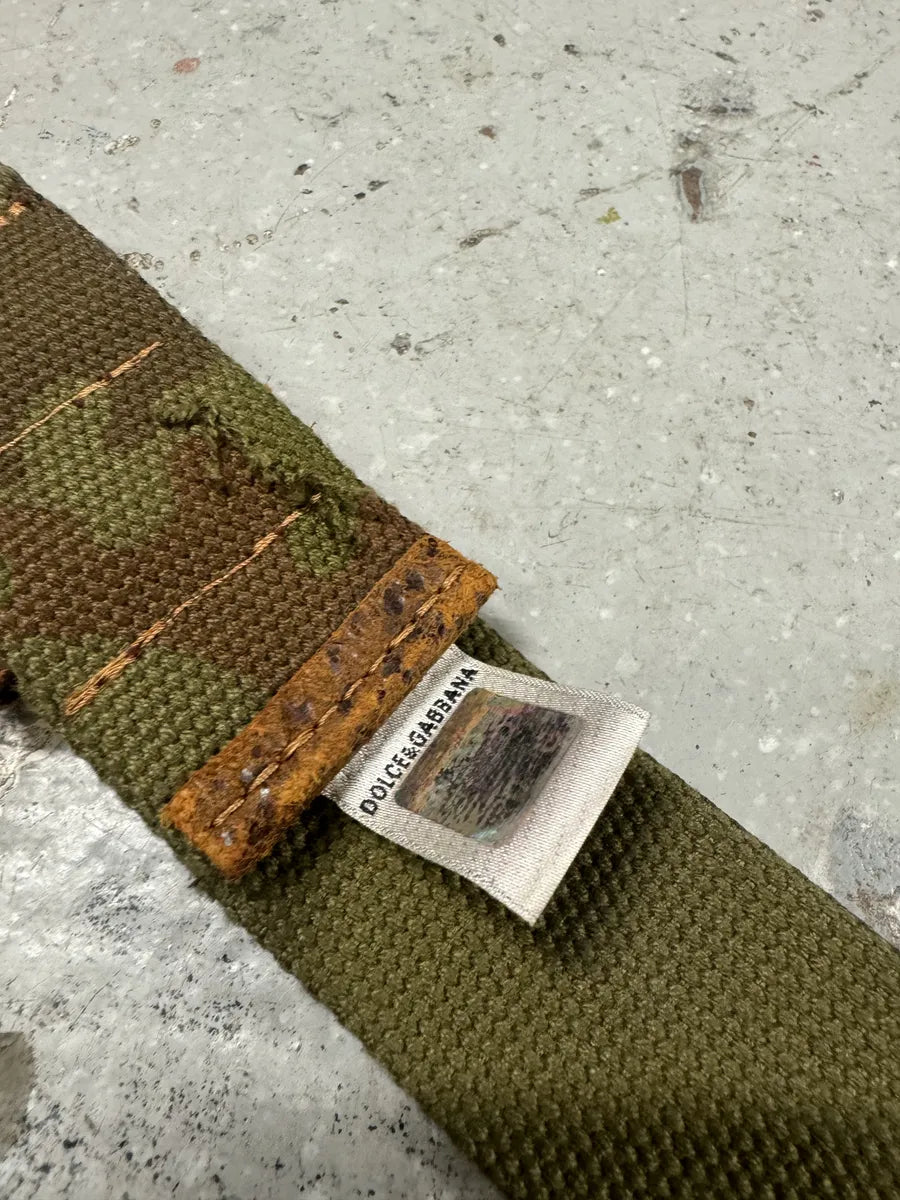 2000s Dolce & Gabbana Military Camo Belt (OS) 6