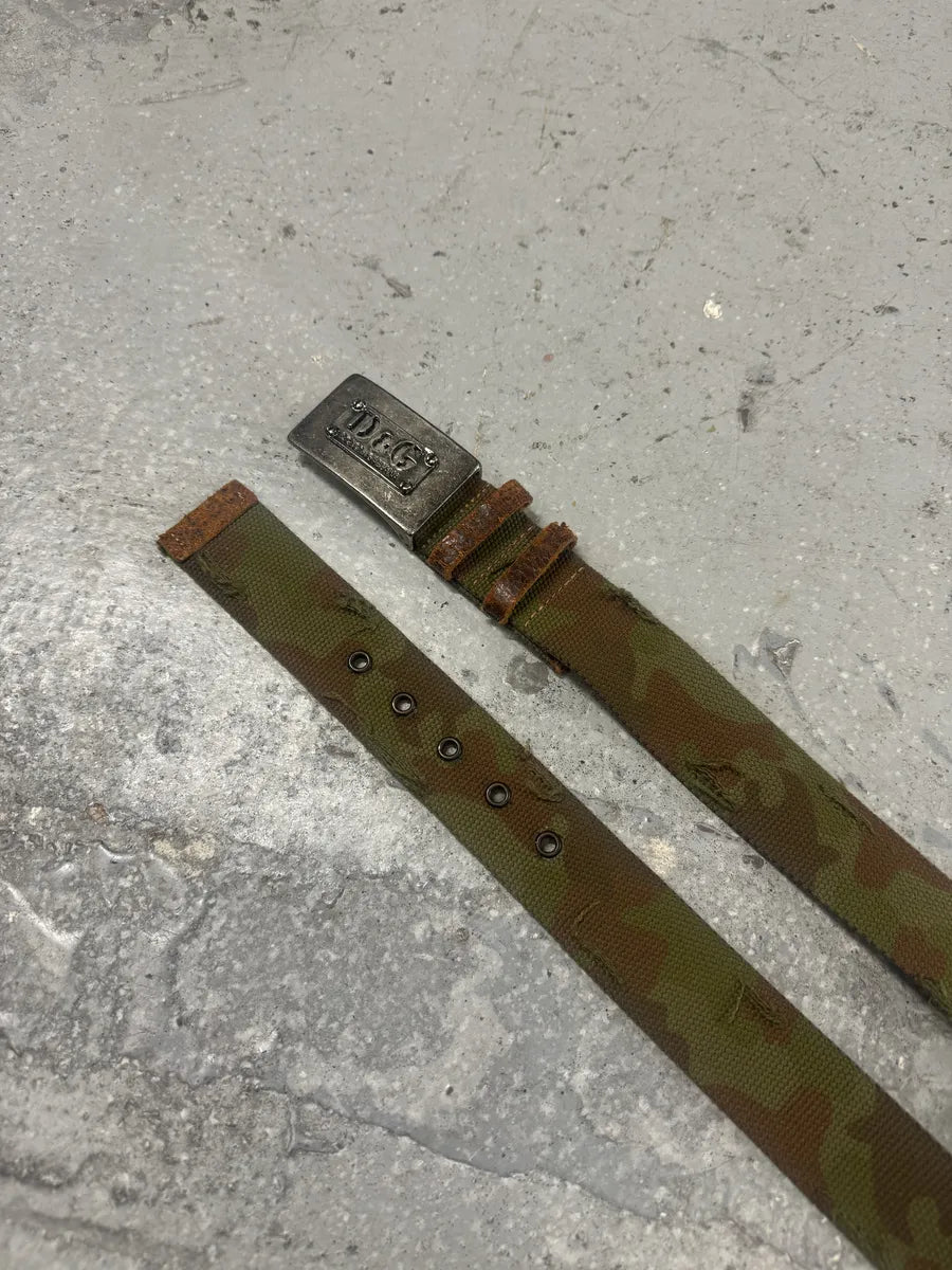 2000s Dolce & Gabbana Military Camo Belt (OS) 7