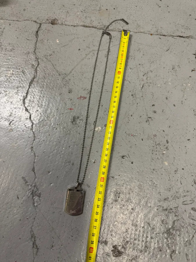 2000s Dolce & Gabbana Military Dog Tag Ball Chain Necklace TPIpmXd 6