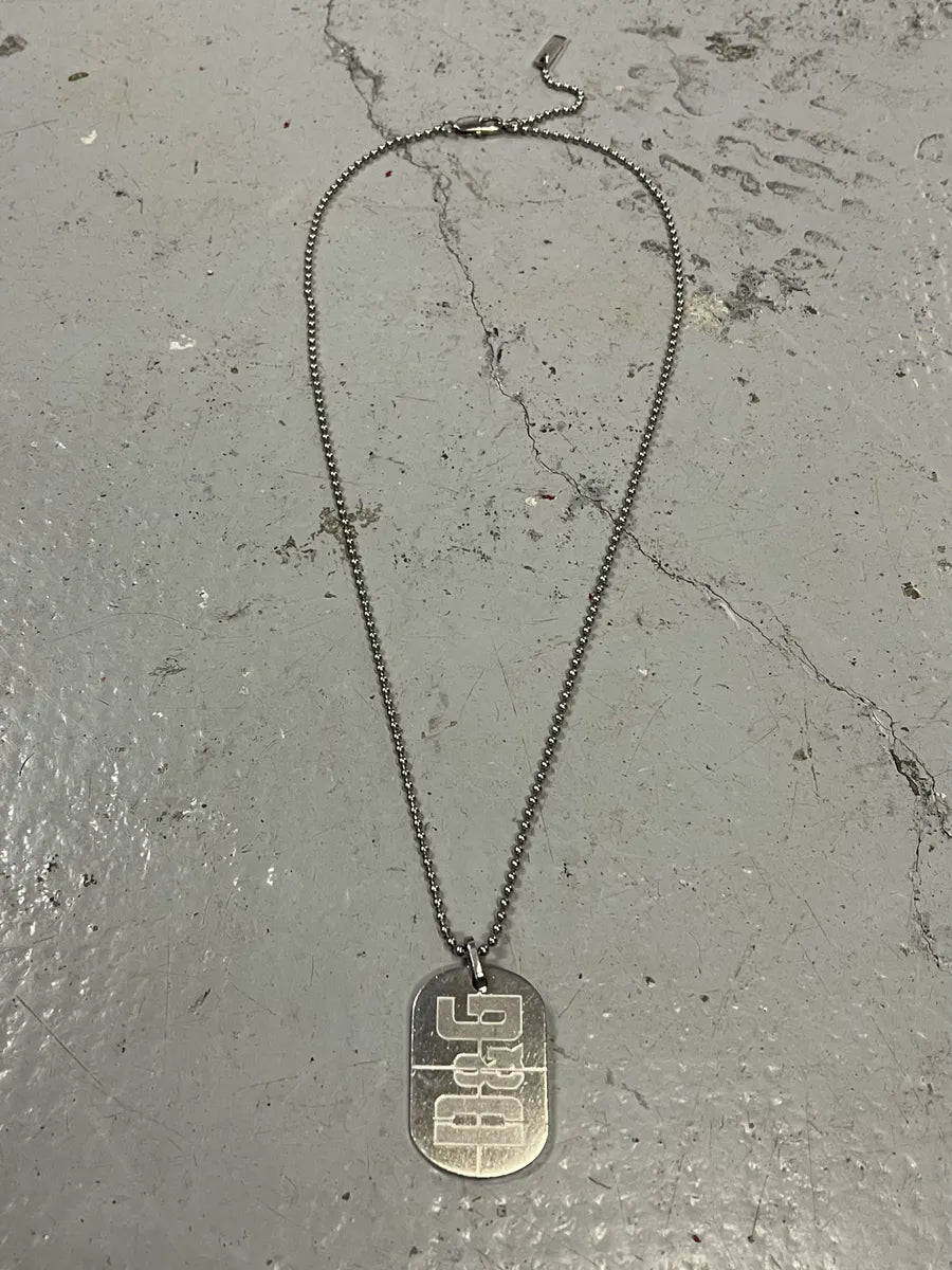 2000s Dolce & Gabbana Military Dog Tag Steel Necklace ZVSrpCl 0