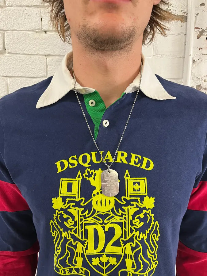 2000s Dolce & Gabbana Military Dog Tag Steel Necklace ZVSrpCl 1