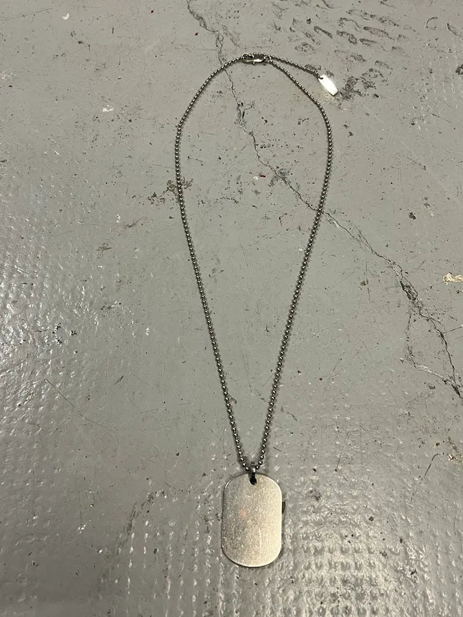 2000s Dolce & Gabbana Military Dog Tag Steel Necklace ZVSrpCl 4