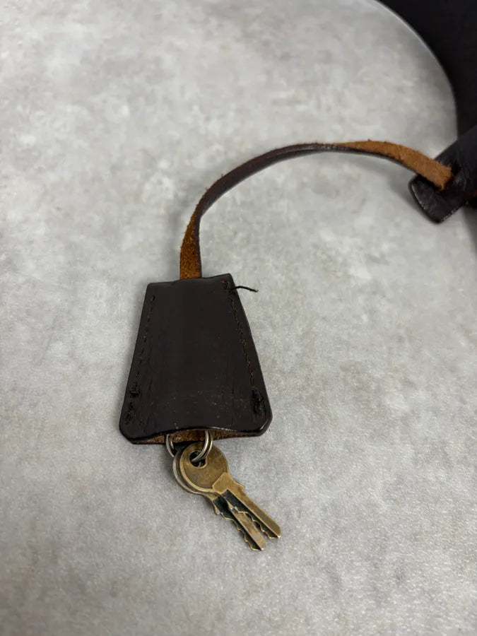 2000s Dolce & Gabbana Military Green Canvas & Brown Leather Shoulder Bag wlkusGR 7