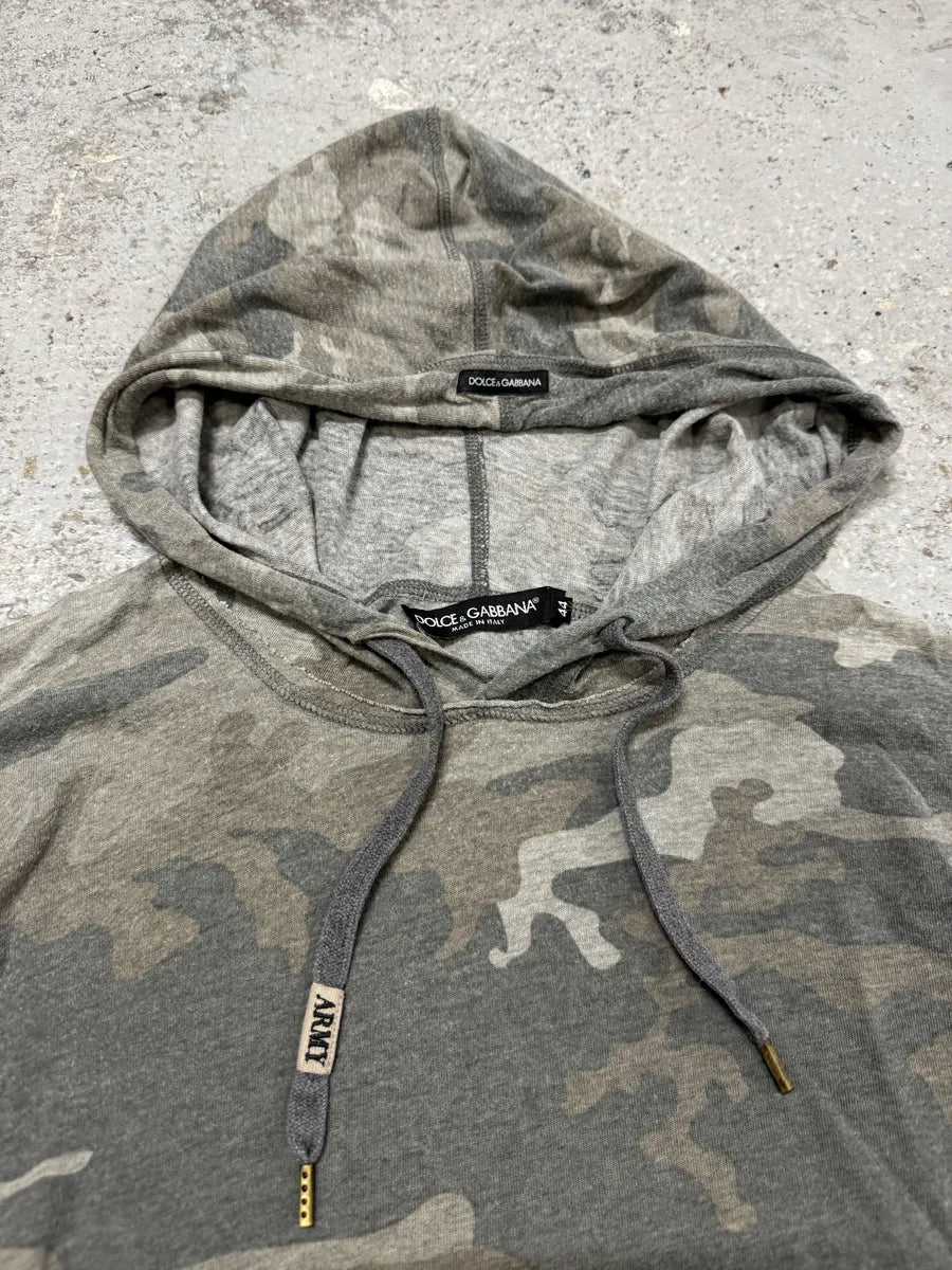 2000s Dolce & Gabbana Military Camo Green Hoodie CdKRrBP 6