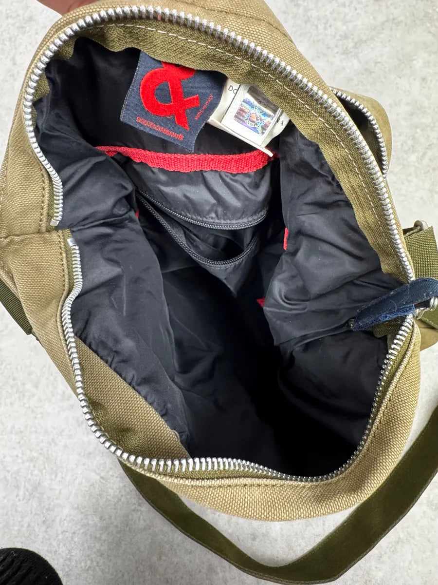 2000s Dolce & Gabbana Military Khaki Shoulder Bag NzCLuyD 7