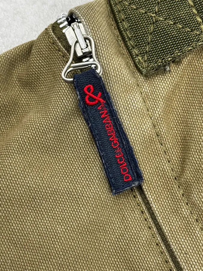 2000s Dolce & Gabbana Military Khaki Shoulder Bag NzCLuyD 6