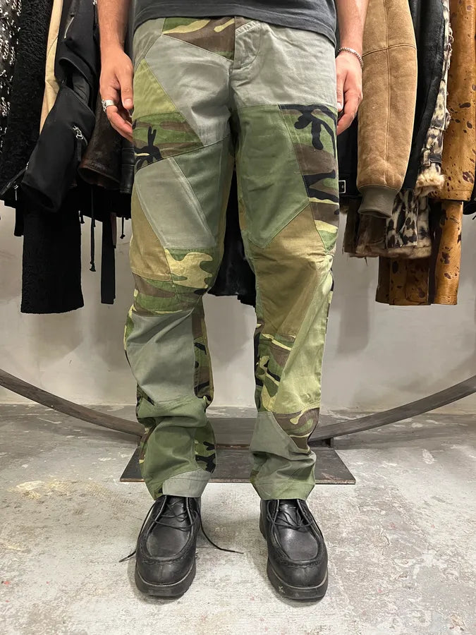 2000s Dolce & Gabbana Military Patchwork Khaki Pants (M) geiiXGp 0
