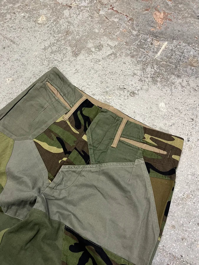 2000s Dolce & Gabbana Military Patchwork Khaki Pants (M) geiiXGp 4