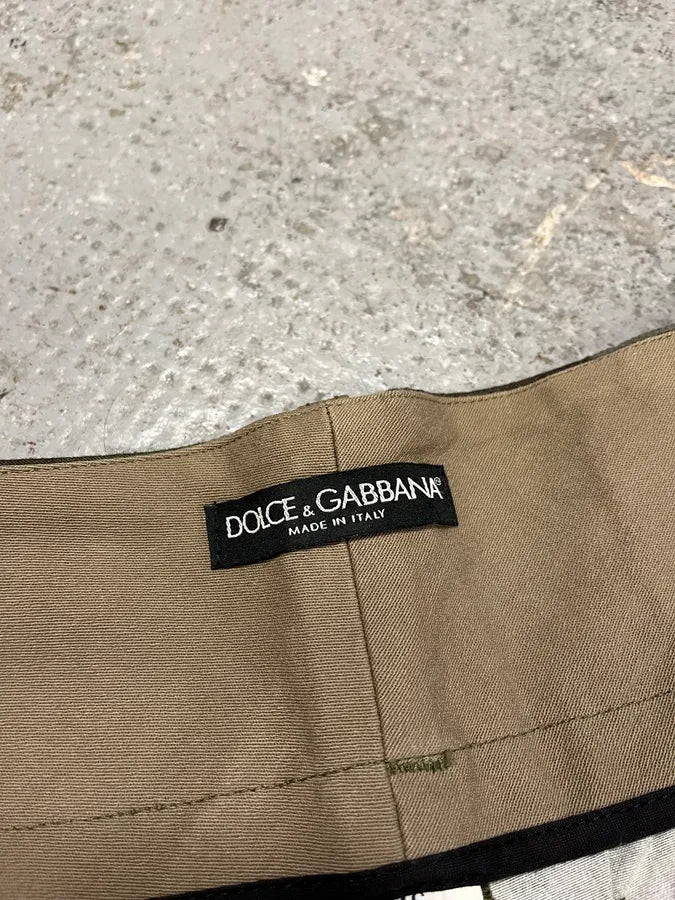 2000s Dolce & Gabbana Military Patchwork Khaki Pants (M) geiiXGp 9