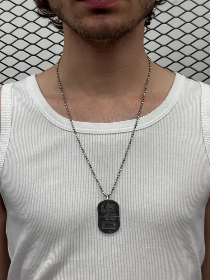 2000s Dolce & Gabbana Military Tag Steel Necklace rBpyjPk 0