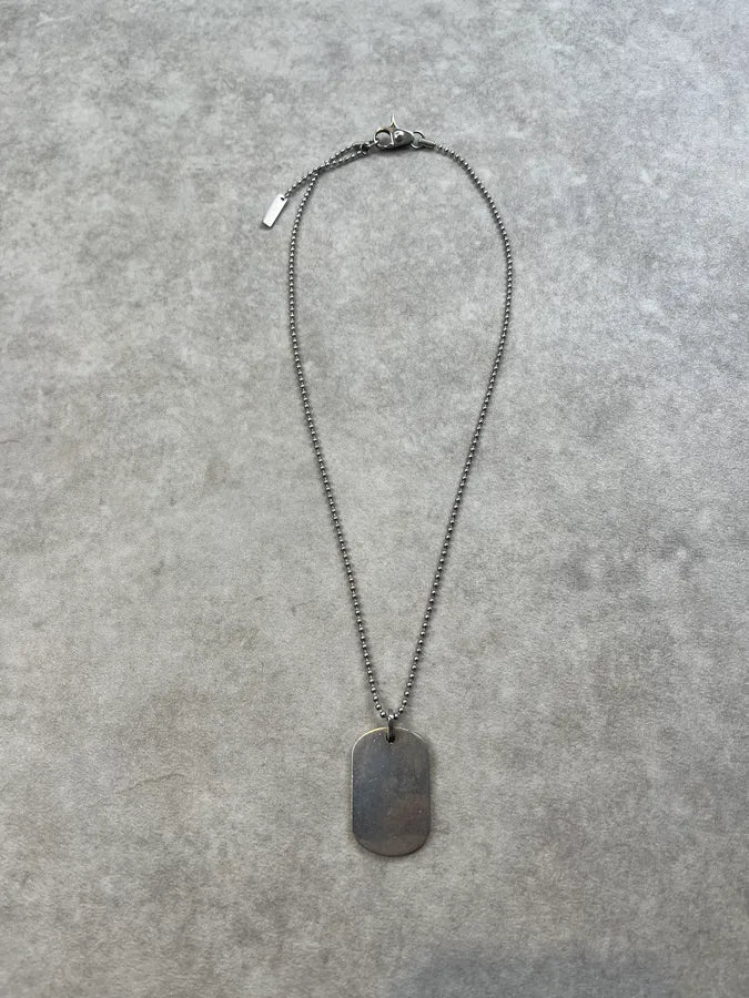 2000s Dolce & Gabbana Military Tag Steel Necklace rBpyjPk 3