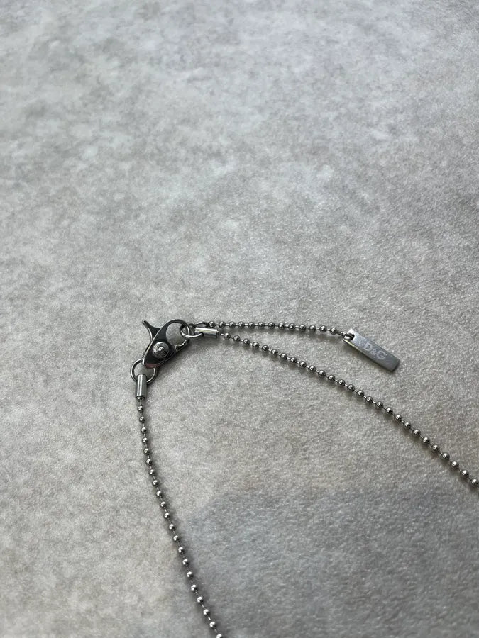 2000s Dolce & Gabbana Military Tag Steel Necklace rBpyjPk 4