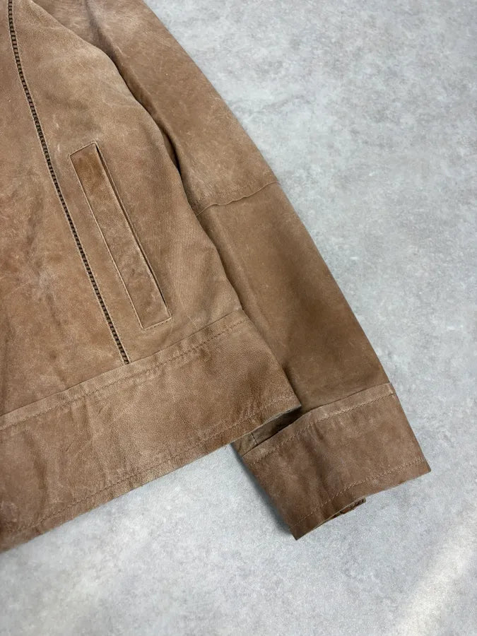 2000s Dolce & Gabbana Minimalist Beige Leather Jacket  wybdIss 7