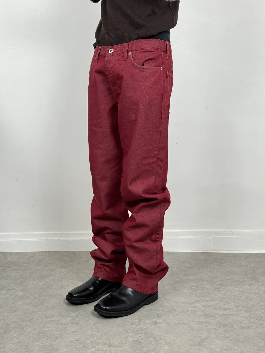 2000s Dolce & Gabbana Minimalist Red Pants JVYICnq 1