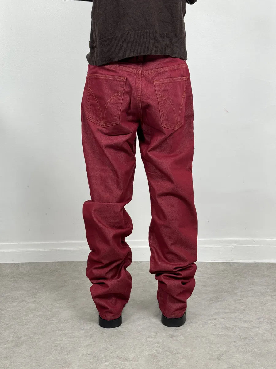 2000s Dolce & Gabbana Minimalist Red Pants JVYICnq 2