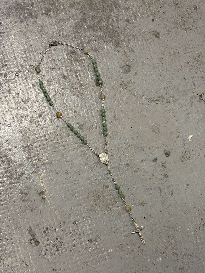 2000s Dolce & Gabbana Mint Green Rosary Necklace WNYjneu 2