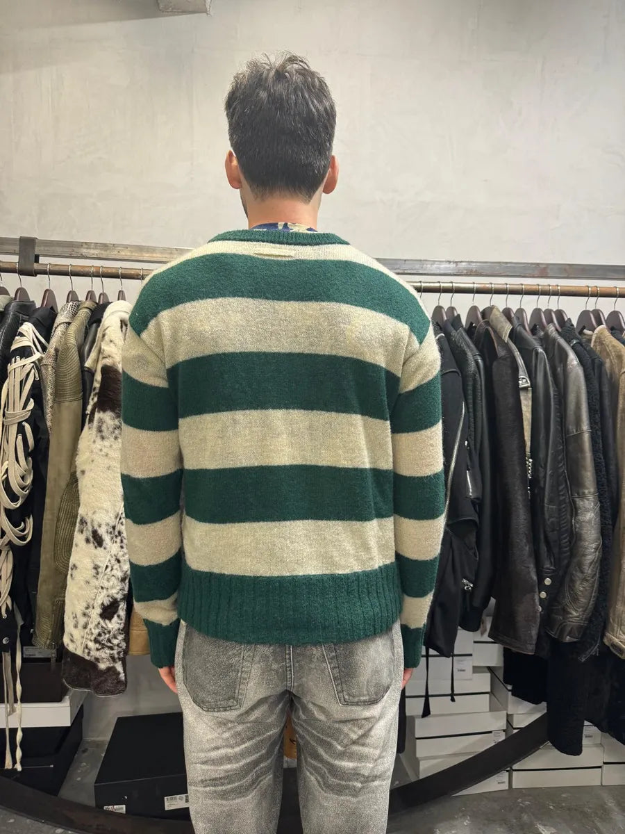 2000s Dolce & Gabbana Mohair Green & Beige Sweater AVGqkWP 2