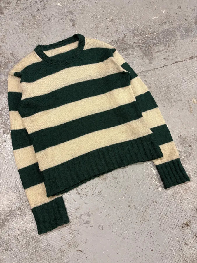 2000s Dolce & Gabbana Mohair Green & Beige Sweater AVGqkWP 3