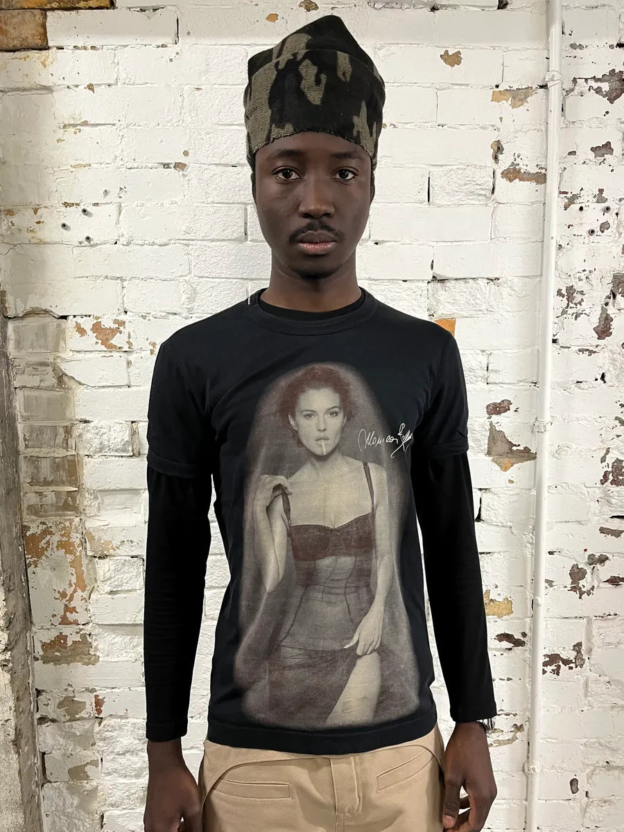 2000s Dolce & Gabbana Monica Belluci Balck T-Shirt QjTWNlr 1