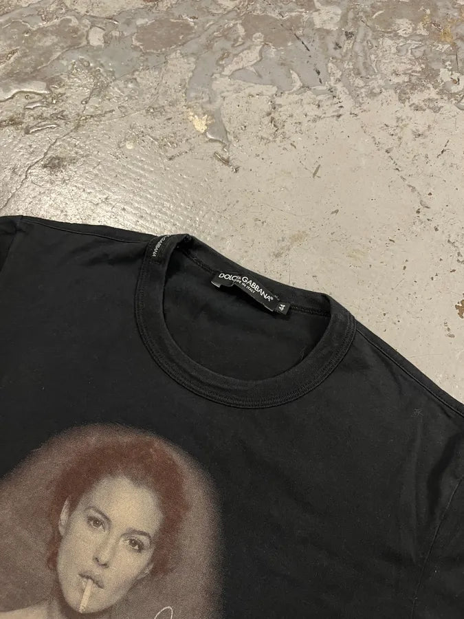2000s Dolce & Gabbana Monica Belluci Balck T-Shirt QjTWNlr 3