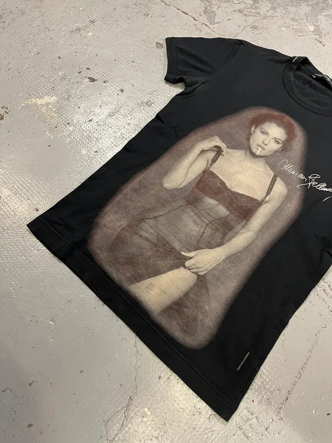 2000s Dolce & Gabbana Monica Belluci Balck T-Shirt QjTWNlr 4