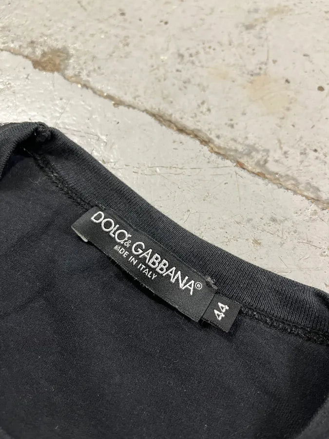 2000s Dolce & Gabbana Monica Belluci Balck T-Shirt QjTWNlr 7