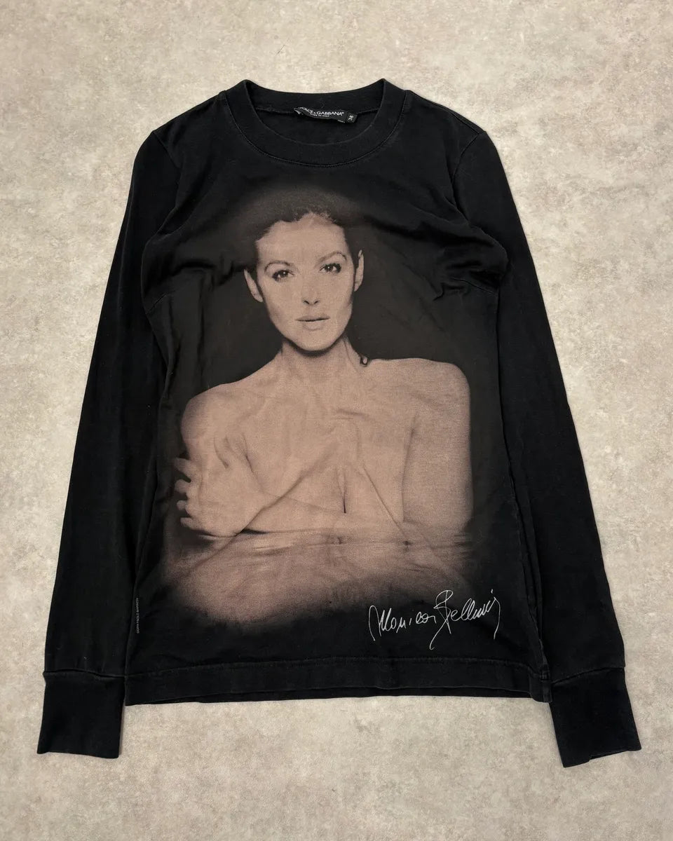 2000s Dolce & Gabbana Monica Belluci Black Longsleeves abarMBX 0