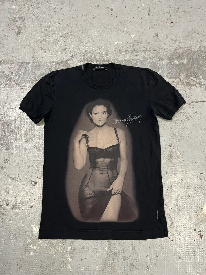 2000s Dolce & Gabbana Monica Belluci Black T-Shirt DCFXMll 0