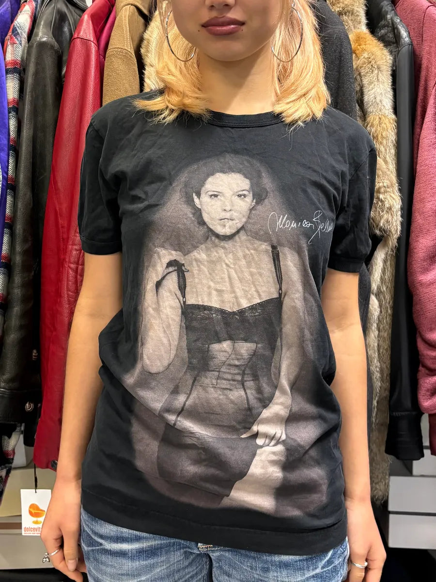 2000s Dolce & Gabbana Monica Belluci Black T-Shirt DCFXMll 1