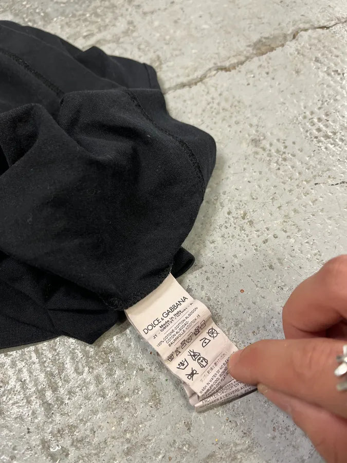2000s Dolce & Gabbana Monica Belluci Black T-Shirt DCFXMll 6