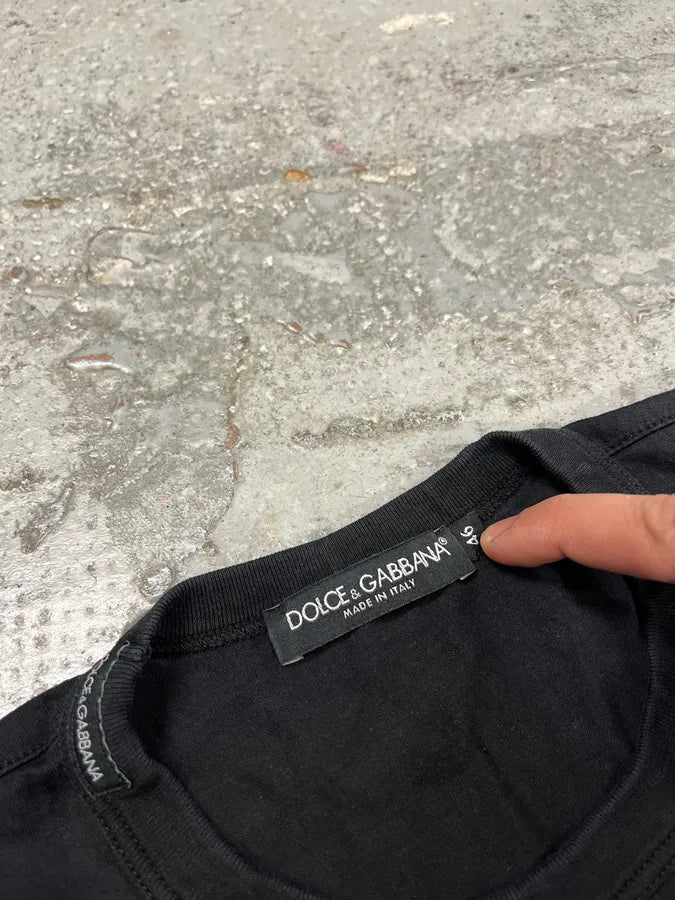 2000s Dolce & Gabbana Monica Belluci Black T-Shirt DCFXMll 7