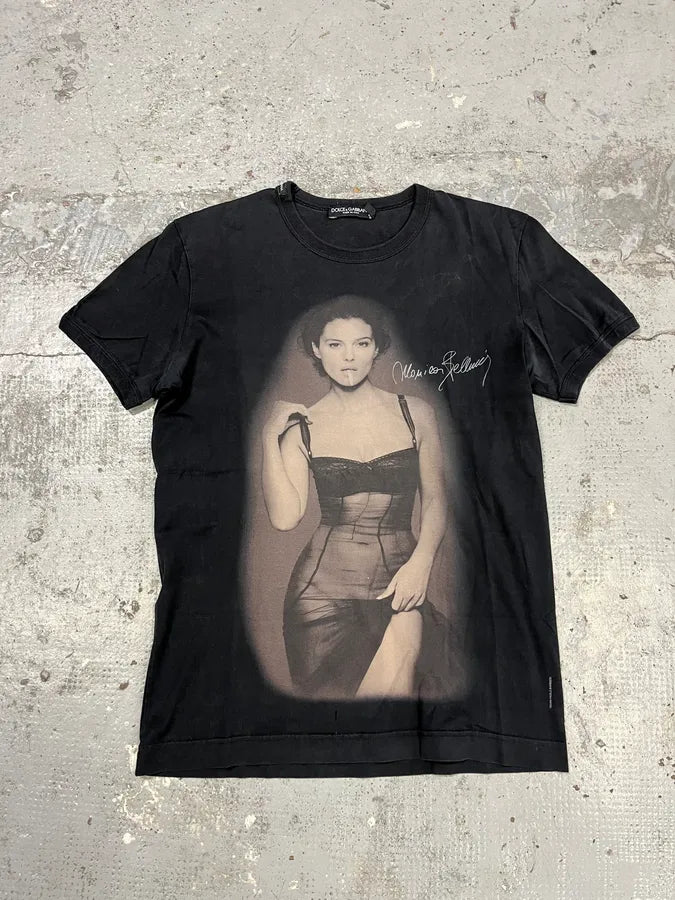 2000s Dolce & Gabbana Monica Belluci Black T-Shirt GMGNPqj 0