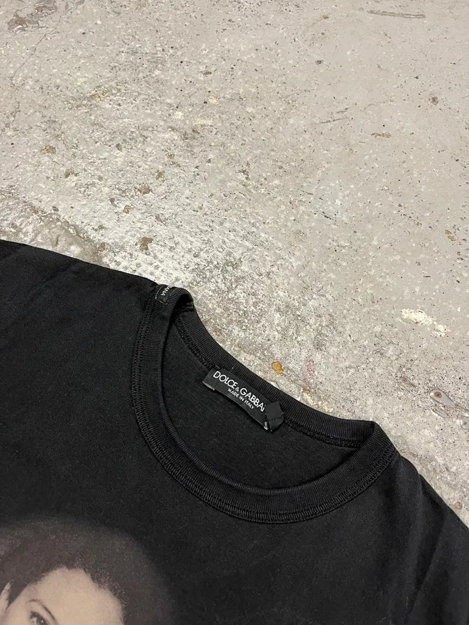 2000s Dolce & Gabbana Monica Belluci Black T-Shirt GMGNPqj 3