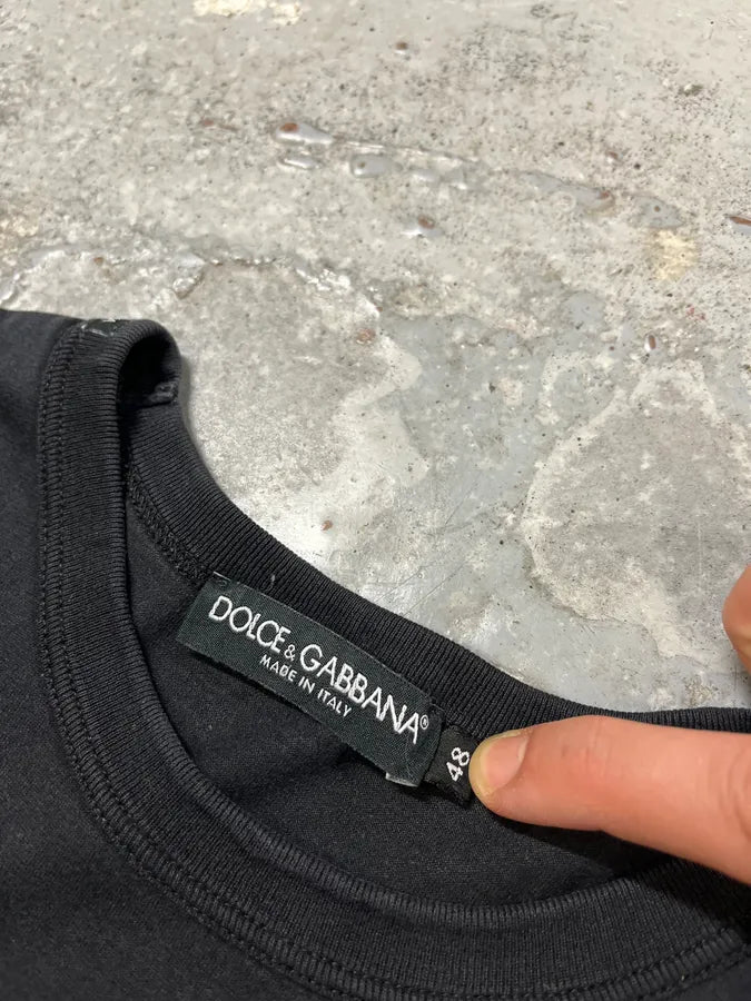 2000s Dolce & Gabbana Monica Belluci Black T-Shirt GMGNPqj 6