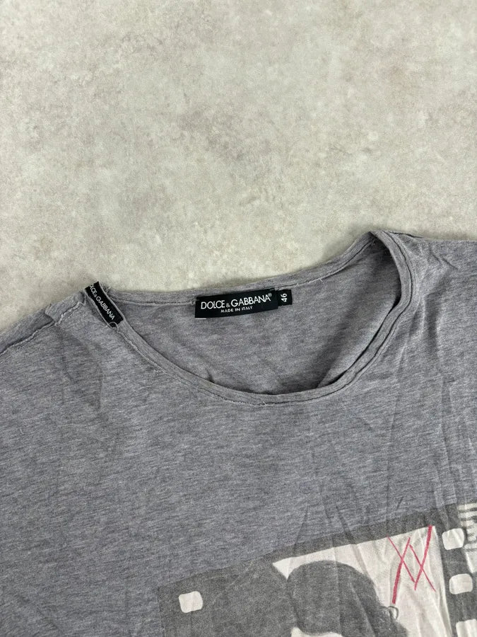 2000s Dolce & Gabbana Monica Belluci Cinema Grey T-Shirt lmLZccN 3