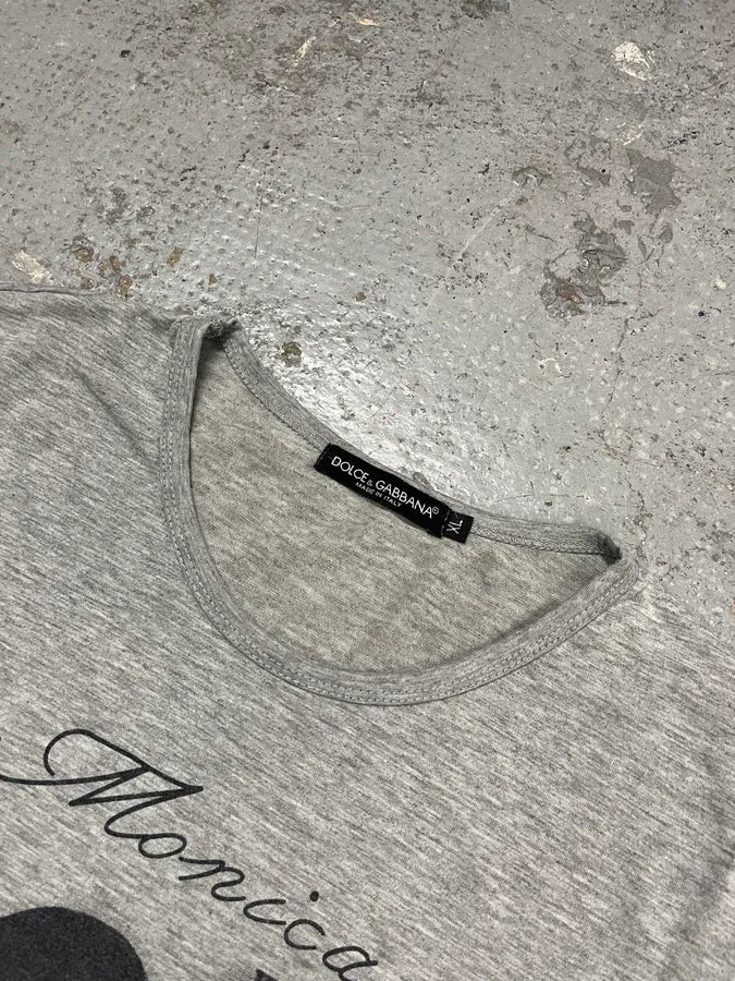 2000s Dolce & Gabbana Monica Belluci Grey T-Shirt AXHHhhb 4