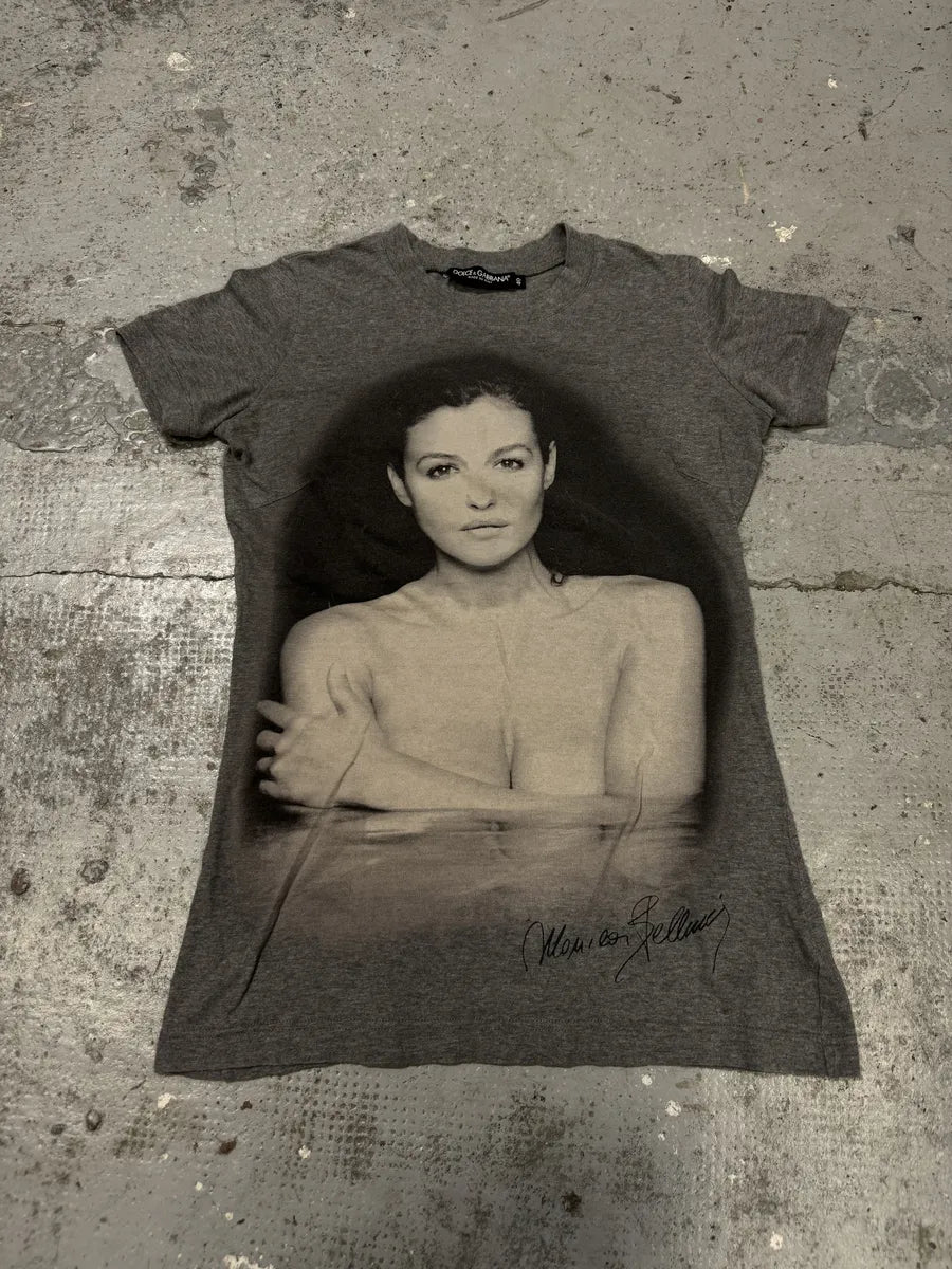 2000s Dolce & Gabbana Monica Belluci Grey T-Shirt FOTcHnV 0