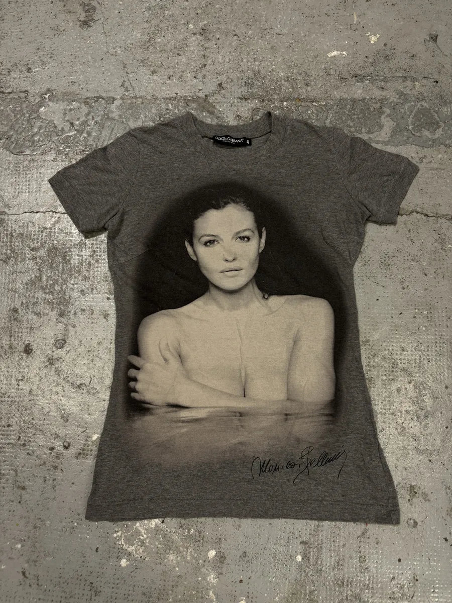 2000s Dolce & Gabbana Monica Belluci Grey T-Shirt FOTcHnV 2