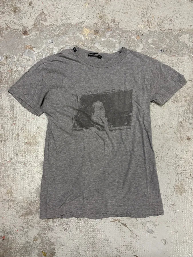 2000s Dolce & Gabbana Monica Belluci Grey T-Shirt IESlsFR 1