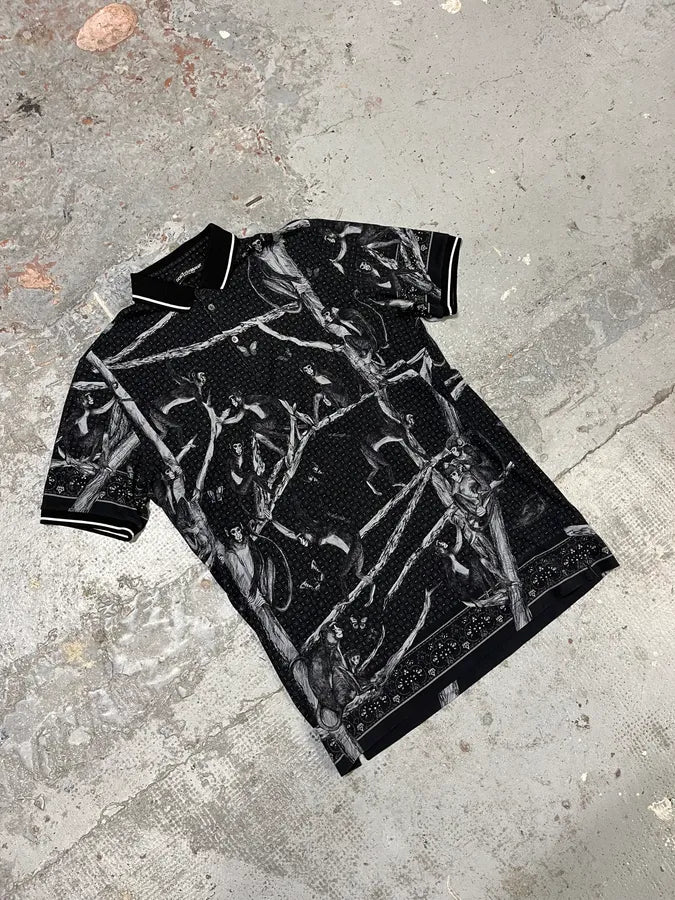 2010s Dolce & Gabbana Monkey Tree Black Polo yQDUTAQ 3