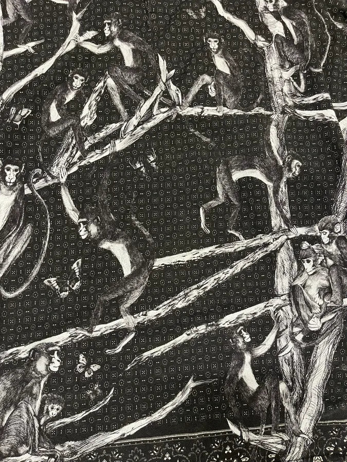 2010s Dolce & Gabbana Monkey Tree Black Polo yQDUTAQ 5