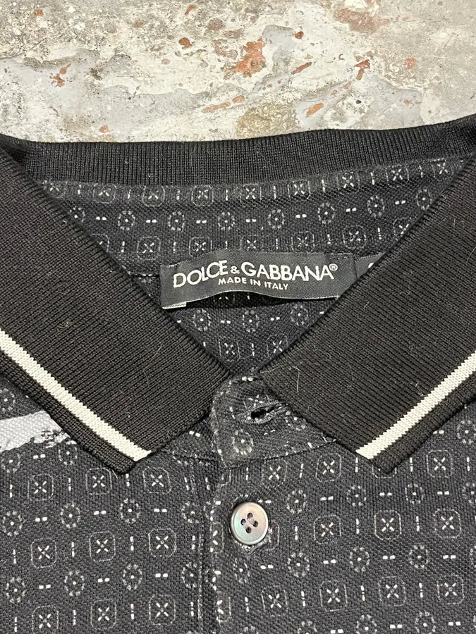 2010s Dolce & Gabbana Monkey Tree Black Polo yQDUTAQ 6