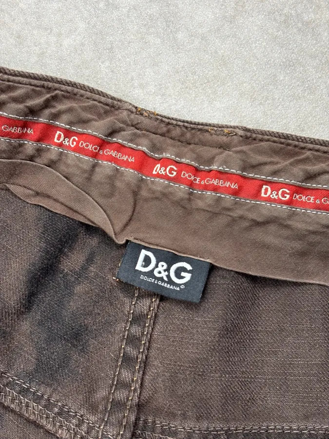 AW2005 Dolce & Gabbana Mottled Brown Tye Dye Denim Jeans  FaYgfvY 10