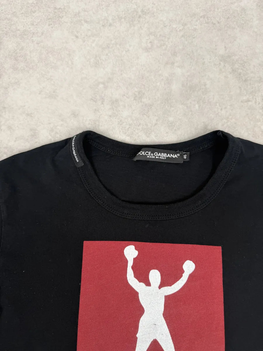 2000s Dolce & Gabbana Muhammad Ali Black T-Shirt KVzaatW 6