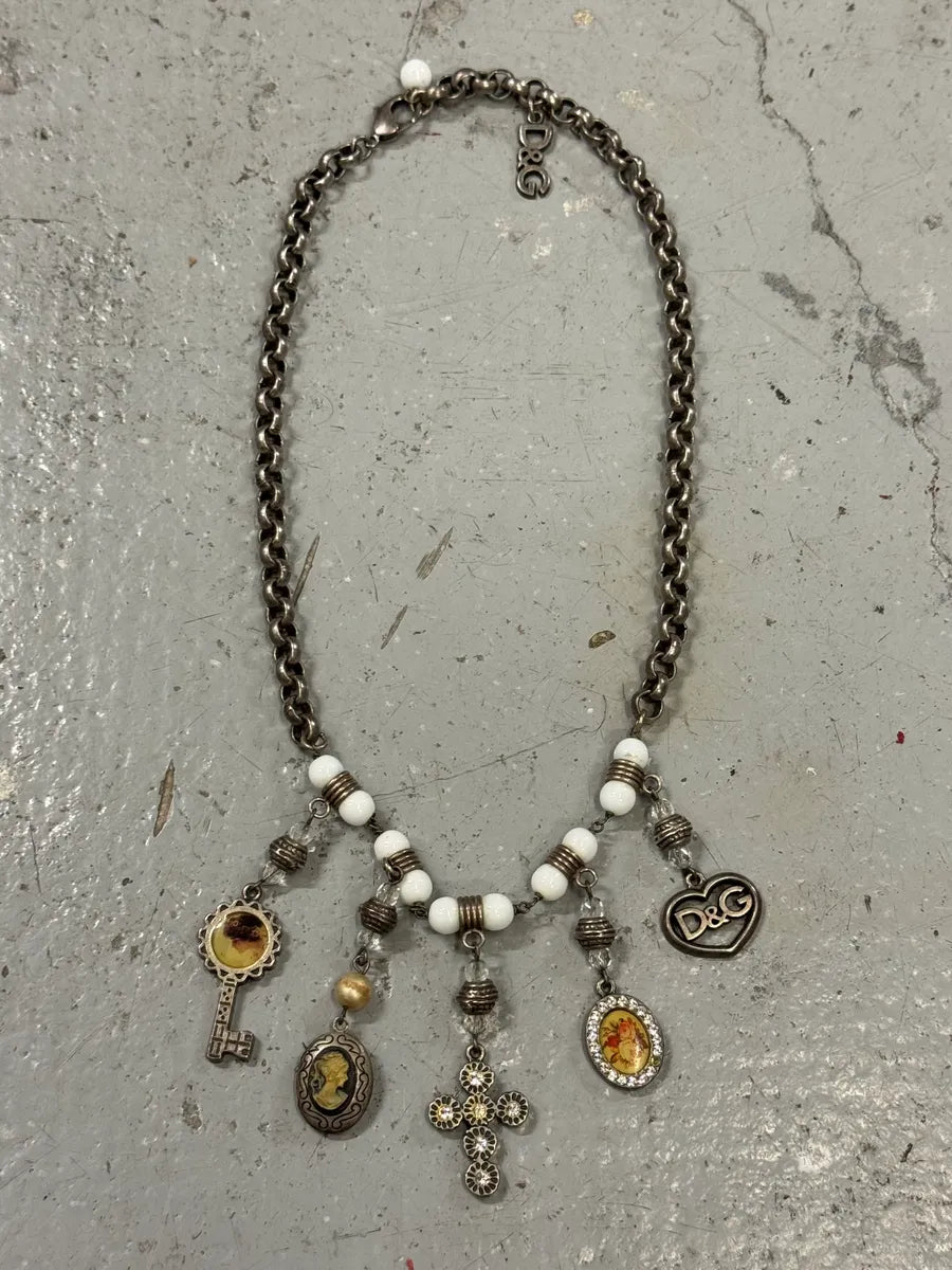 2000s Dolce & Gabbana Multi Pendants Catholic Necklace vlsOaSl 0
