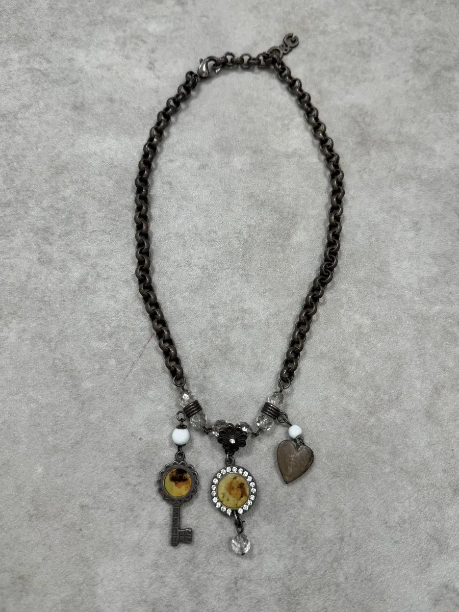 2000s Dolce & Gabbana Multi Pendants Necklace StEXqCU 0