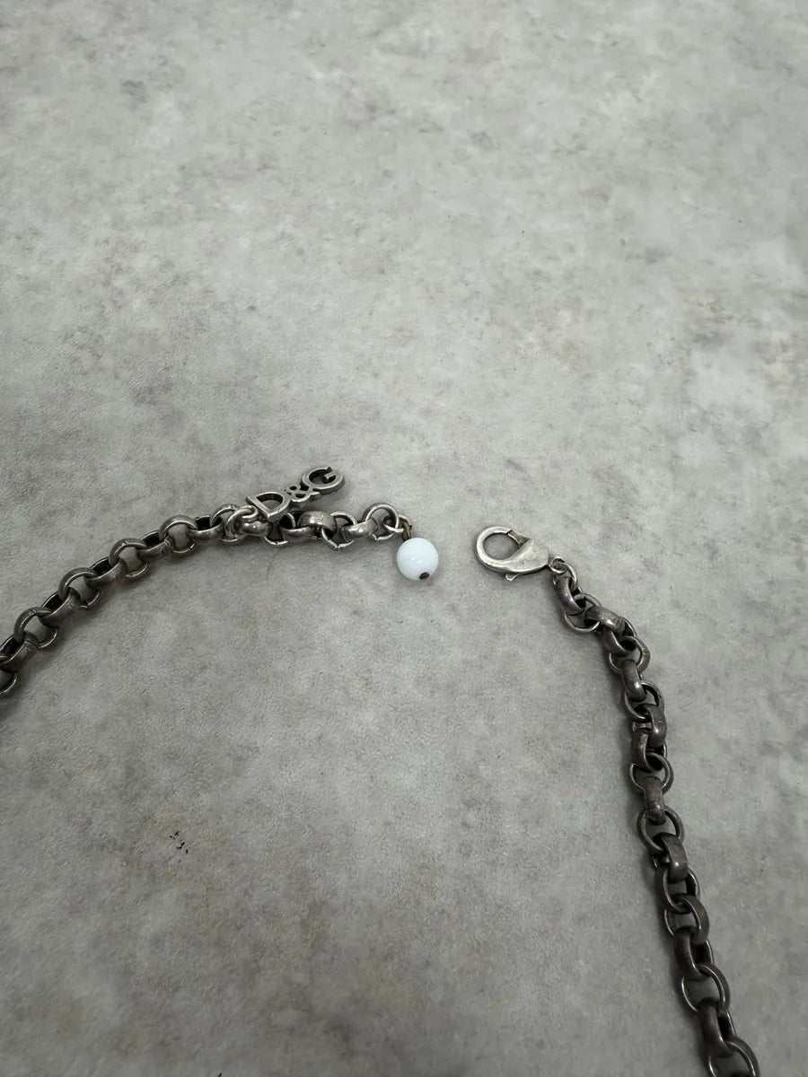 2000s Dolce & Gabbana Multi Pendants Pearl Cross Necklace UGMVtSN 5