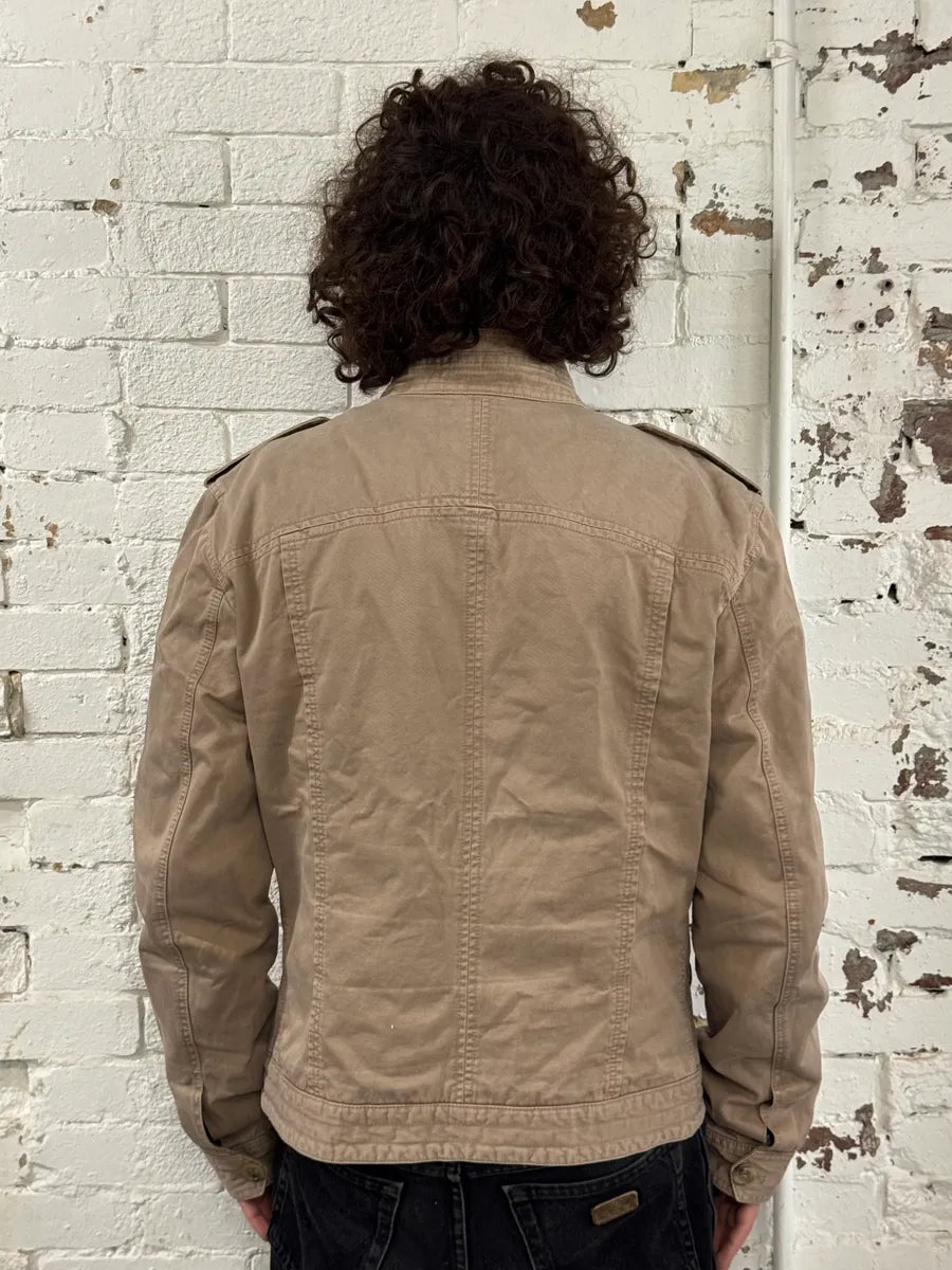 2000s Dolce & Gabbana Multi-Pocket Beige Cargo Jacket JCMZjzM 2