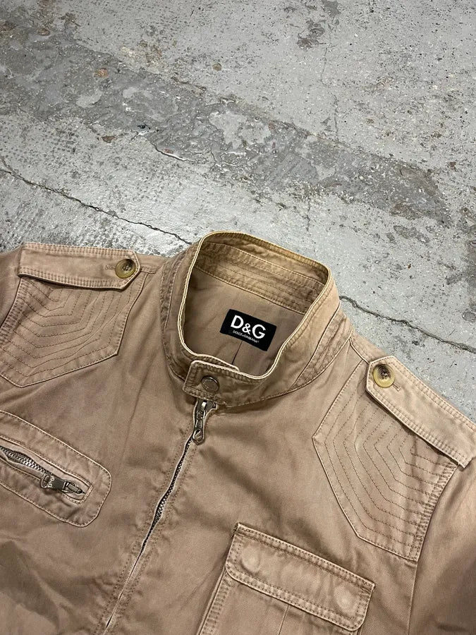 2000s Dolce & Gabbana Multi-Pocket Beige Cargo Jacket JCMZjzM 4